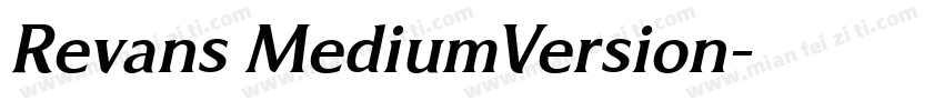 Revans MediumVersion字体转换